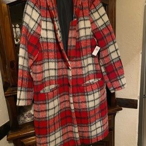 Old Navy XL red plaid coat